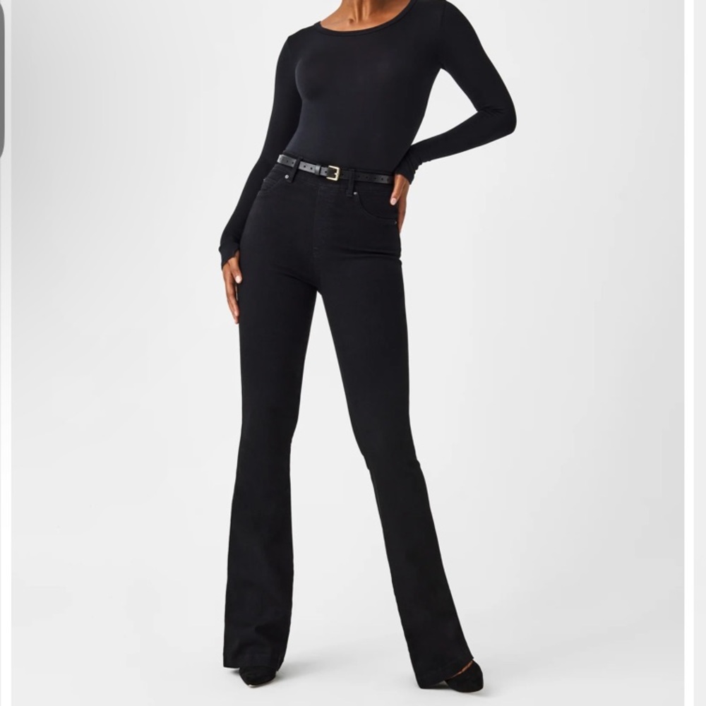 SPANX Black Flare & Wide Leg Jeans